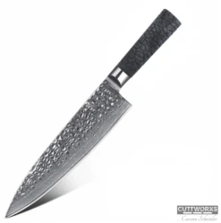 Cuttworxs Flamewood Koksmes Damaststaal VG10