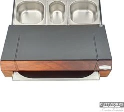 Cuttworxs Notenhouten Snijplank Large Met Sap Geul En Geïntegreerde Opvangbak -Keuken Grill Verkoopwinkel cuttworxs notenhouten snijplank large met sap geul 1