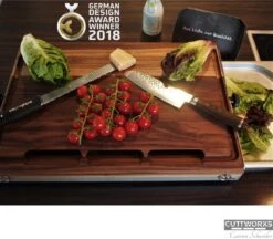 Cuttworxs Notenhouten Snijplank XL Met Sap Geul En Geïntegreerde Opvangbak -Keuken Grill Verkoopwinkel cuttworxs notenhouten snijplank xl met sap geul en 1