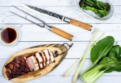 Forged Olive Trancheer Vork -Keuken Grill Verkoopwinkel forged olive trancheer vork 1