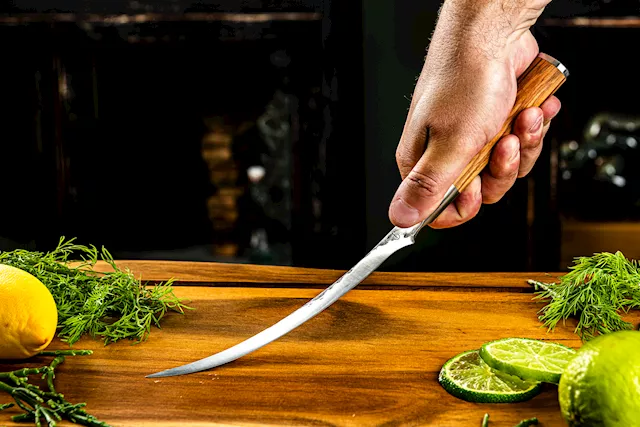 Forged Olive Vis Fileermes 3 Forged Olive Vis Fileermes - Afbeelding 2