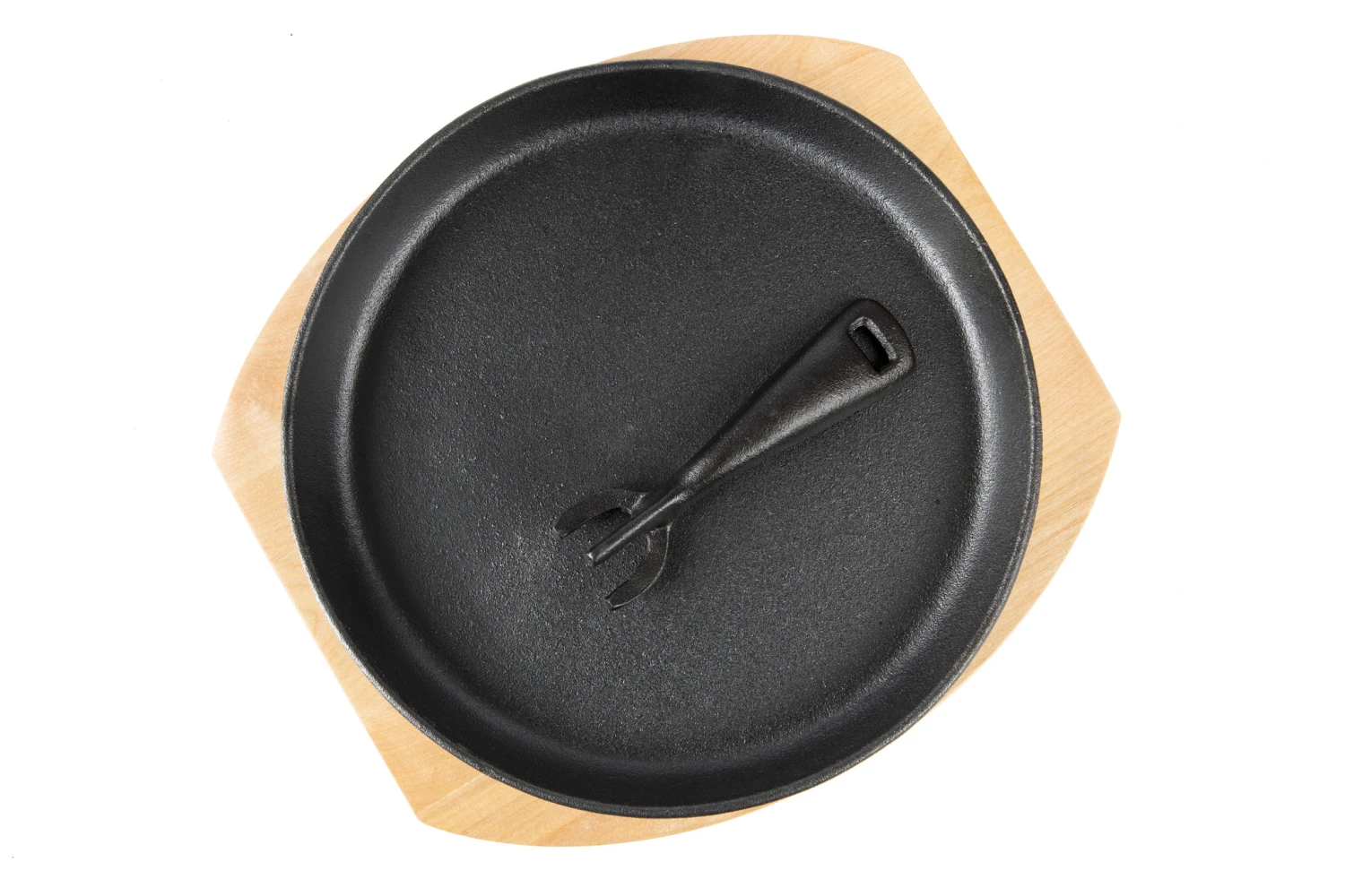 Grill Guru Iron Cooking Plate Met Houten Plank 5 Grill Guru Iron Cooking Plate Met Houten Plank - Afbeelding 3