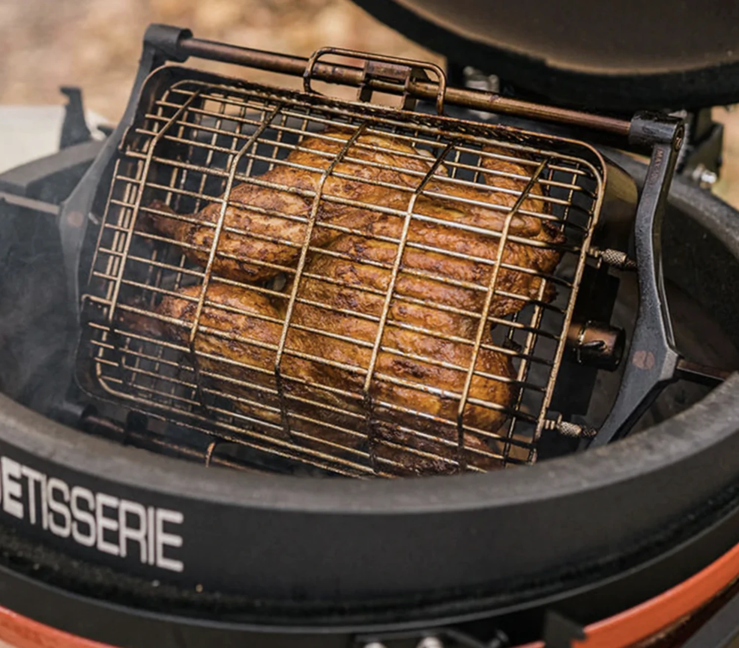 Kamado Joe JoeTisserie Basket Set Spit Mand 9 Kamado Joe JoeTisserie Basket Set Spit Mand - Image 7