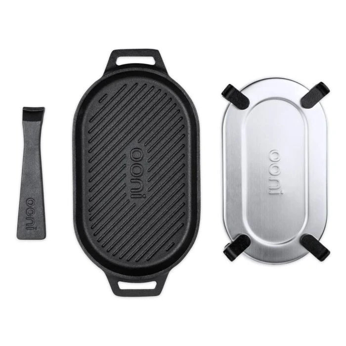 Ooni Gietijzeren Grizzler Pan Met Afneembare Greep En Houten Bord 4 Ooni Gietijzeren Grizzler Pan Met Afneembare Greep En Houten Bord - Image 2